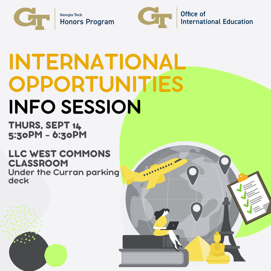 Hp international opportunities info session gt honors program